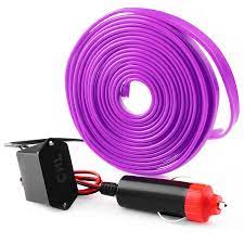 Неоновая нить 5м адаптер питание фиолетовый арт 4331072