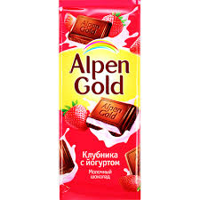 Шоколад Альпен Гольд 85гр клубника/йогурт*21