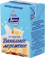 Коктейль Молочное Приамурье 0,2л  1,5% Ванильное мороженое*27