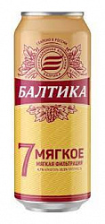 Пиво Балтика №7 0,45л  Мягкое 4,7% ж/б Россия*24