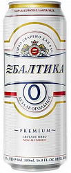 Пиво Балтика №0 0.45л безалкогольное ж/б Россия*24