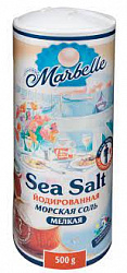 Соль Марбель 500гр Йодированная морская пищевая мелкая*18