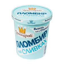 Мороженое На сливках 430гр пломбир ванильный б/ведерко*6 (БЗМЖ)