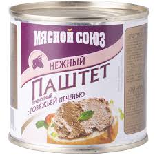 Паштет Мясной союз 240гр нежный из говяжьей печени ж/б*20