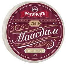Сыр Маасдам 45% круг вес Рогачев*2 Белорусь 