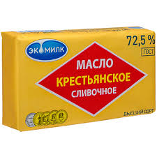 Масло сливочное Экомилк 160гр Крестьянское фольга 72,5%*30 (БЗМЖ)