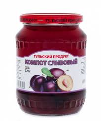 Компот Тульский продукт 720гр Слива ст/б*12