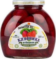 Компот из клубники в сиропе 580мл ст/б Золотая долина Китай*12