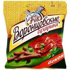 Сухарики Воронцовские 40гр со вкусом Бекона*28