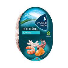 Коктейль из морепродуктов Русское Море Морской микс 180гр в масле*6