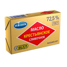 Масло сливочное Крестьянское 180гр фольга 72,5% Экомилк*30 (БЗМЖ)