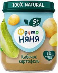 Пюре ФрутоНяня 110гр кабачок/картофель*12