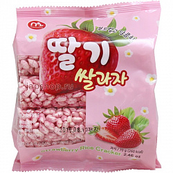 Зерна рисовые Маммос 70гр воздушные/ вкус клубника*20 Корея