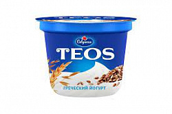 Йогурт Савушкин Греческий Теос 250гр Злаки с клетчаткой льна 2%*6 (БЗМЖ)