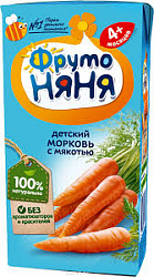Нектар ФрутоНяня 200мл морковь с мякотью*18