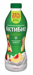 Йогурт Актибио 870гр 1.5% персик*6