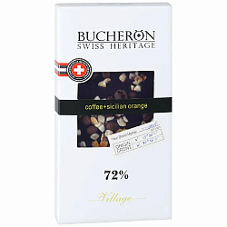 Шоколад Бушерон 100г горький 72% зерна кофе/апельсин