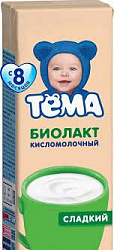 Биолакт Тема 208гр Кисломолочный (БЗМЖ)