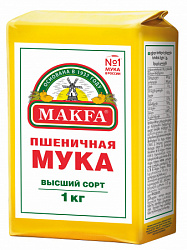 Мука Макфа 1кг пшеничная в/с *10