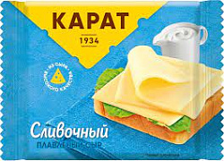 Сыр плавленый Карат 130гр сливочный ломтики*10