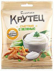 Сухарь Крутец 80гр со вкусом сметана с зеленью*30