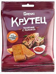 Гренки Крутец 80гр со вкусом телятины с аджикой*30