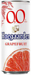 Напиток пивной Хугарден 0,33л грейпфрут безалкогольный ж/б *24