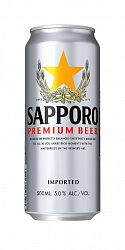 Пиво Саппоро Премиум 0,5 светлое 4,7% ж/б*24 Япония