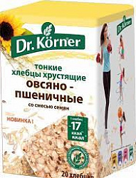 Хлебцы Доктор Кернер 100гр овсяно-пшеничные со смесью семян*20