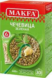 Крупа Макфа 400гр Чечевица зеленая*12