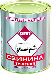 Свинина тушеная Бурятмяспром 338г ГОСТ 54033-2010 ж/б*30