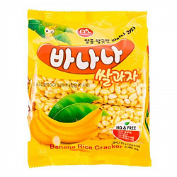 Зерна рисовые Маммос 70гр воздушные/ вкус банан*20 Корея