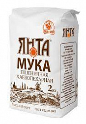 Мука Янта 2кг пшеничная*6